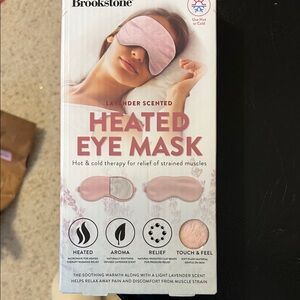 Brookstone Lavender Scented Heated Pink Eye Mask